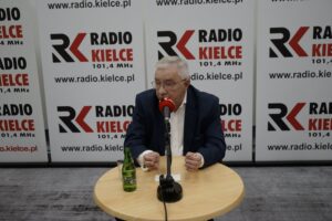 14.06.2020 Kielce. Studio Polityczne Radia Kielce. Krzysztof Lipiec - PiS / Aneta Cielibała-Gil / Radio Kielce