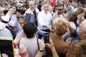 19.06.2020. Pińczów. Wizyta Prezydenta RP Andrzeja Dudy / Jarosław Kubalski / Radio Kielce