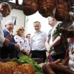 19.06.2020. Pińczów. Wizyta Prezydenta RP Andrzeja Dudy / Jarosław Kubalski / Radio Kielce