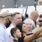 19.06.2020. Pińczów. Wizyta Prezydenta RP Andrzeja Dudy / Jarosław Kubalski / Radio Kielce