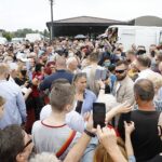 19.06.2020. Pińczów. Wizyta Prezydenta RP Andrzeja Dudy / Jarosław Kubalski / Radio Kielce