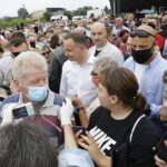 19.06.2020. Pińczów. Wizyta Prezydenta RP Andrzeja Dudy / Jarosław Kubalski / Radio Kielce