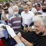 19.06.2020. Pińczów. Wizyta Prezydenta RP Andrzeja Dudy / Jarosław Kubalski / Radio Kielce