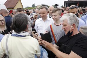 19.06.2020. Pińczów. Wizyta Prezydenta RP Andrzeja Dudy / Jarosław Kubalski / Radio Kielce