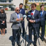 23.06.2020 Czerwona Góra. Konferencja ministra Zbigniewa Ziobry. Na zdjęciu (od lewej): Marzanna Bełtowska-Gołuch - zastępca dyrektora ds.