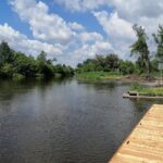 30.06.2020. Wiślica. Przystań kajakowa na Nidzie / Marta Gajda / Radio Kielce