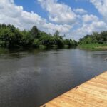 30.06.2020. Wiślica. Przystań kajakowa na Nidzie / Marta Gajda / Radio Kielce