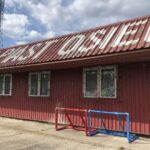 16.06.2020. Osiek. Stadion Piasta. Barak obity blachą / Grażyna-Szlęzak-Wójcik / Radio Kielce