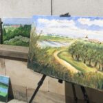 06.06.2020. Sandomierz. Wystawa plenerowa prac malarskich na dziedzińcu Zamku Królewskiego / Picasa / Radio Kielce