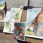 06.06.2020. Sandomierz. Wystawa plenerowa prac malarskich na dziedzińcu Zamku Królewskiego / Picasa / Radio Kielce