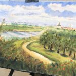 06.06.2020. Sandomierz. Wystawa plenerowa prac malarskich na dziedzińcu Zamku Królewskiego / Picasa / Radio Kielce