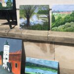 06.06.2020. Sandomierz. Wystawa plenerowa prac malarskich na dziedzińcu Zamku Królewskiego / Picasa / Radio Kielce