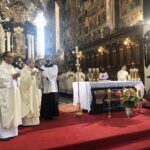 11.06.2020. Sandomierz. Uroczystość Bożego Ciała. Msza w katedrze. Na zdjęciu: Krzysztof Nitkiewicz - biskup sandomierski / Grażyna-Szlęzak-Wójcik / Radio Kielce