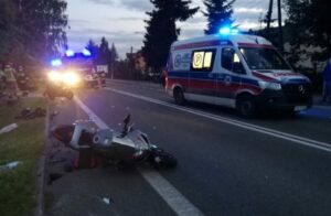 01.06.2020 Krajno Pierwsze. Zderzenie dwóch motocykli / Komenda Miejska Policji w Kielcach