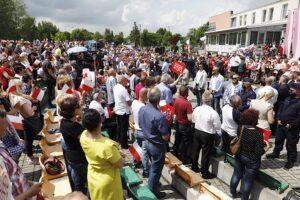 19.06.2020. Jędrzejów. Wizyta prezydenta RP Andrzeja Dudy / Jarosław Kubalski / Radio Kielce