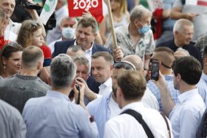 19.06.2020. Jędrzejów. Wizyta prezydenta RP Andrzeja Dudy / Jarosław Kubalski / Radio Kielce