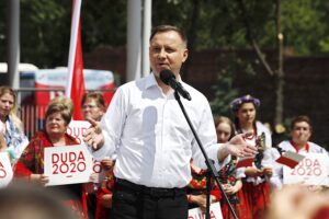 19.06.2020. Jędrzejów. Wizyta prezydenta RP Andrzeja Dudy / Jarosław Kubalski / Radio Kielce