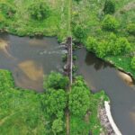 08.06.2020 Umianowice. Kolejka wąskotorowa. Tory. Most. Rzeka Nida / Jarosław Kubalski / Radio Kielce