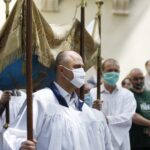 11.06.2020 Kielce. Boże Ciało. Msza i procesja wokół kościoła św. Wojciecha / Jarosław Kubalski / Radio Kielce