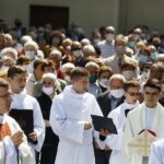 11.06.2020 Kielce. Boże Ciało. Msza i procesja wokół kościoła św. Wojciecha / Jarosław Kubalski / Radio Kielce