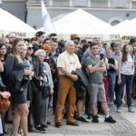 15.06.2020. Kielce. Kandydat na prezydenta RP Krzysztof Bosak spotkał się z wyborcami / Jarosław Kubalski / Radio Kielce