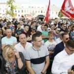 15.06.2020. Kielce. Kandydat na prezydenta RP Krzysztof Bosak spotkał się z wyborcami / Jarosław Kubalski / Radio Kielce