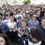 15.06.2020. Kielce. Kandydat na prezydenta RP Krzysztof Bosak spotkał się z wyborcami / Jarosław Kubalski / Radio Kielce