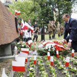 15.06.2020 Kielce. Uroczystości pod pomnikiem upamiętniającym udany zamach na szefa konfidentów Gestapo - Franza Wittka. Szef Urzędu do Spraw Kombatantów i Osób Represjonowanych Jan Józef Kasprzyk / Jarosław Kubalski / Radio Kielce