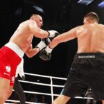 26.06.2020. Kielce. II gala Suzuki Boxing Night. Walka wieczoru. Mateusz Masternak (w czerwonych spodenkach) - Sierhy Radczenko / Jarosław Kubalski / Radio Kielce