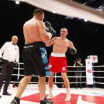 26.06.2020. Kielce. II gala Suzuki Boxing Night. Walka wieczoru. Mateusz Masternak (w czerwonych spodenkach) - Sierhy Radczenko / Jarosław Kubalski / Radio Kielce