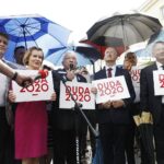 26.06.2020 Kielce. Konferencja prasowa Prawa i Sprawiedliwości podsumowująca kampanie wyborczą Andrzeja Dudy. Senator Krzysztof Słoń, wiceminister sportu Anna Krupka, poseł Krzysztof Lipiec, wiceminister spraw zagranicznych Piotr Wawrzyk i wojewoda Zbigniew Koniusz / Jarosław Kubalski / Radio Kielce