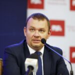 16.06.2020 Kielce.Konferencja na PŚk dotycząca zawodów łazików marsjańskich. Prezes Europejskiej Fundacji Kosmicznej Łukasz Wilczyński / Jarosław Kubalski / Radio Kielce