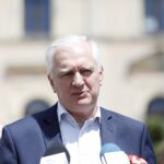 23.06.2020 Kielce. Lider Porozumienia Jarosław Gowin podczas konferencji prasowej / Jarosław Kubalski / Radio Kielce