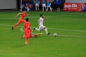 09.06.2020 Lubin. Mecz Zagłębie Lubin - Korona Kielce / Krzysztof Bujnowicz / Radio Kielce