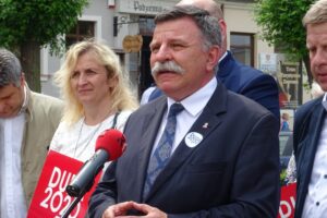 21.06.2020. Opatów. Akcja „Łączy nas Polska”. Na zdjęciu: Andrzej Kryj - poseł PiS / Emilia Sitarska / Radio Kielce