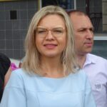 20.06.2020. Ostrowiec Świętokrzyski. Akcja „Łączy nas Polska”. Na zdjęciu: Małgorzata Wasserman - posłanka PiS / Emilia Sitarska / Radio Kielce