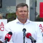 13.06.2020 Ostrowiec Świętokrzyski. Spotkanie w ramach akcji Łączy nas Polska. Na zdjęciu ZBigniew Duda - szef ostrowieckiego PiS-u / Emilia Sitarska / Radio Kielce