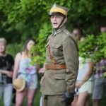 07.06.2020. Miedziana Góra. Uroczystości upamiętniające Zbigniewa Kruszelnickiego "Wilka". Na zdjęciu: Dionizy Krawczyński - prezes Stowarzyszenia Rekonstrukcji Historycznych "Jodła" / Wiktor Taszłow / Radio Kielce