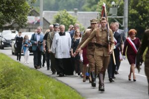 21.06.2020 Gmina Kluczewsko. Uroczystości upamiętniające działalność oddziału majora Henryka Dobrzańskiego „Hubala” / Wiktor Taszłow / Radio Kielce