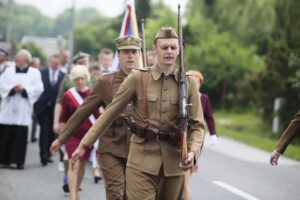 21.06.2020 Gmina Kluczewsko. Uroczystości upamiętniające działalność oddziału majora Henryka Dobrzańskiego „Hubala” / Wiktor Taszłow / Radio Kielce