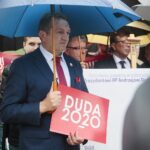 22.06.2020. Kielce. Konferencja Społecznego Komitetu Poparcia dla Andrzeja Dudy. Na zdjęciu: Mirosław Gębski - starosta kielecki / Wiktor Taszłow / Radio Kielce