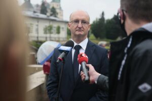 22.06.2020. Kielce. Konferencja Społecznego Komitetu Poparcia dla Andrzeja Dudy. Na zdjęciu: Piotr Wawrzyk - wiceminister spraw zagranicznych / Wiktor Taszłow / Radio Kielce