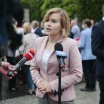 22.06.2020. Kielce. Konferencja Społecznego Komitetu Poparcia dla Andrzeja Dudy. Na zdjęciu: wiceminister Anna Krupka  / Wiktor Taszłow / Radio Kielce