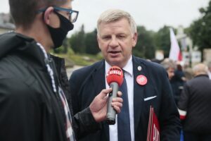 22.06.2020. Kielce. Konferencja Społecznego Komitetu Poparcia dla Andrzeja Dudy. Na zdjęciu: Jarosław Rusiecki - senator / Wiktor Taszłow / Radio Kielce