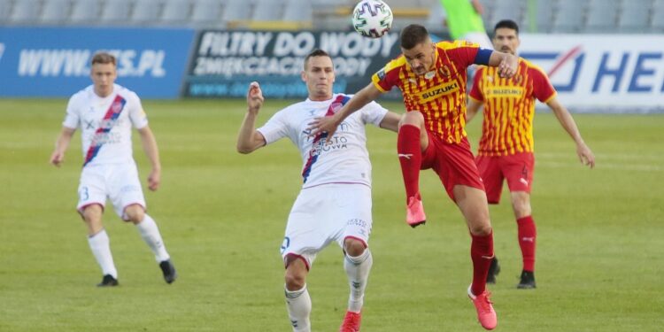 23.06.2020. Kielce. 32. kolejka PKO Ekstraklasy: Korona Kielce - Raków Częstochowa / Wiktor Taszłow / Radio Kielce