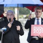 24.06.2020. Kielce. Konferencja posła Krzysztofa Lipca dotycząca Funduszu Inwestycji Samorządowych. Na zdjęciu (od lewej): Krzysztof Lipiec - poseł, Krzysztof Słoń - senator / Wiktor Taszłow / Radio Kielce