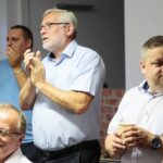 28.06.2020. Kielce. Sztab wyborczy Platformy Obywatelskiej. Na zdjęciu (w środku): Lucjan Pietrzczyk / Wiktor Taszłow / Radio Kielce