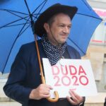 29.06.2020. Kielce. Konferencja posła Krzysztofa Lipca na placu Artystów. Na zdjęciu: Mirosław Gębski - starosta kielecki / Wiktor Taszłow / Radio Kielce