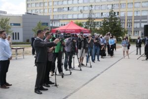 30.06.2020. Kielce. Uroczyste otwarcie budynku CENWIS Politechniki Świętokrzyskiej / Wiktor Taszłow / Radio Kielce