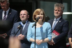 30.06.2020. Kielce. Uroczyste otwarcie budynku CENWIS Politechniki Świętokrzyskiej / Wiktor Taszłow / Radio Kielce